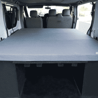 Colchón Plegable con Viscoelástica para Furgoneta Volkswagen T5 California Beach y Caravelle de 190x148x8 cm en Loneta Premium Gris Ventadecolchones Multivan T6