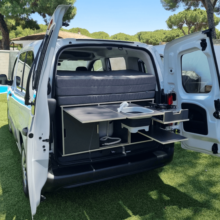 Mueble Kit Camper para furgoneta Peugeot Rifter y Partner, Opel Combo, Toyota Proace City, Citroën Berlingo y Fiat Doblò – Quality Camper - Imagen 5