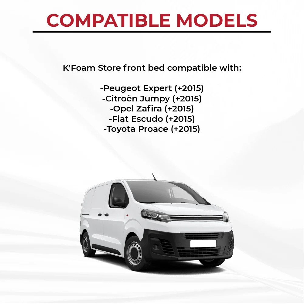 Front Bed for Peugeot Expert and Traveller – Citroën Jumpy and SpaceTourer – Opel Zafira (from 2015) - Image 7