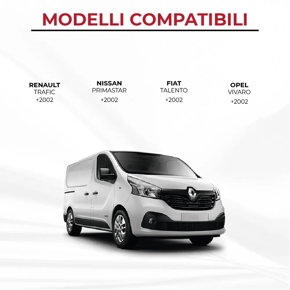 Letto anteriore per Renault Trafic, Opel Vivaro, Nissan Primastar e Fiat Talento (+2002) - immagine 7