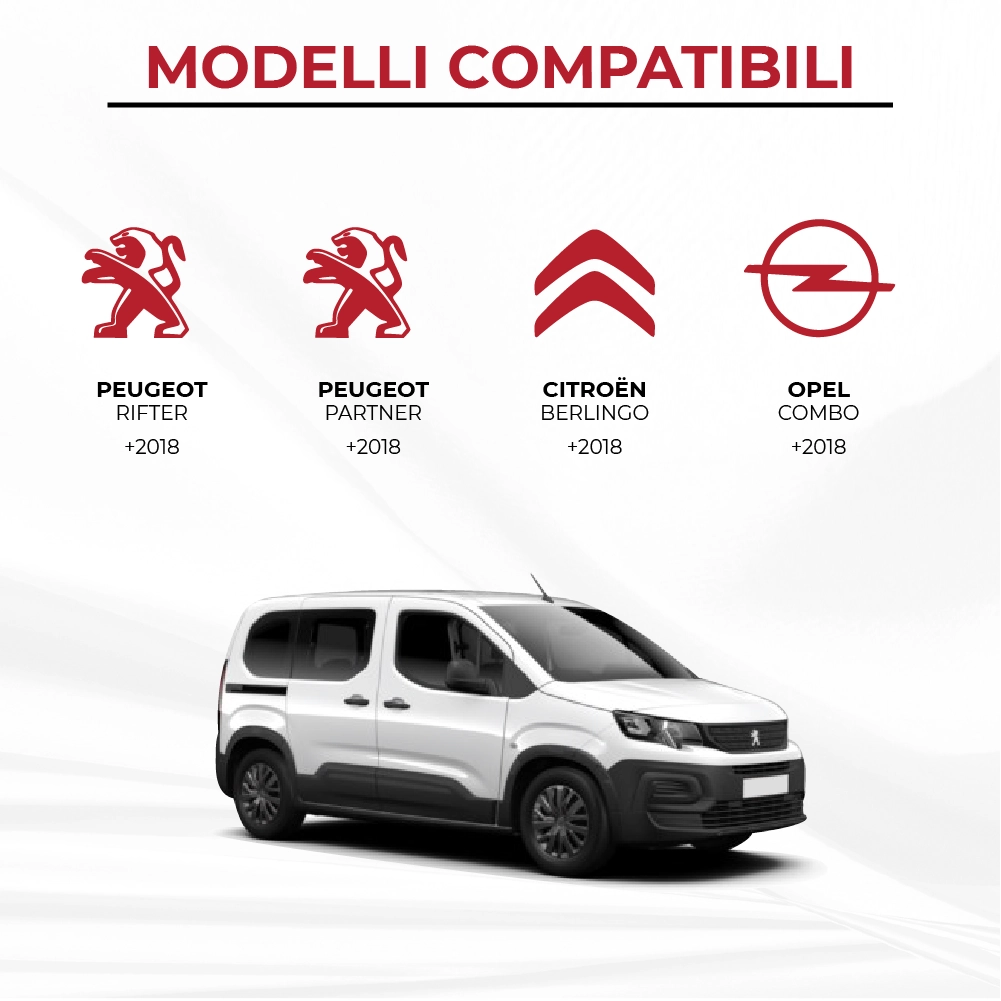 Letto anteriore per Peugeot Rifter / Partner (dal 2018) - immagine 8